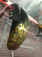 Harley Davidson – Aérographie tête de mort flamming (18)