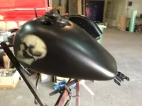 Harley Davidson – Aérographie tête de mort flamming (10)