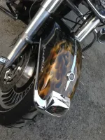 Harley Davidson – Aérographie tête de mort flamming (14)