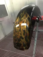 Harley Davidson – Aérographie tête de mort flamming (15)