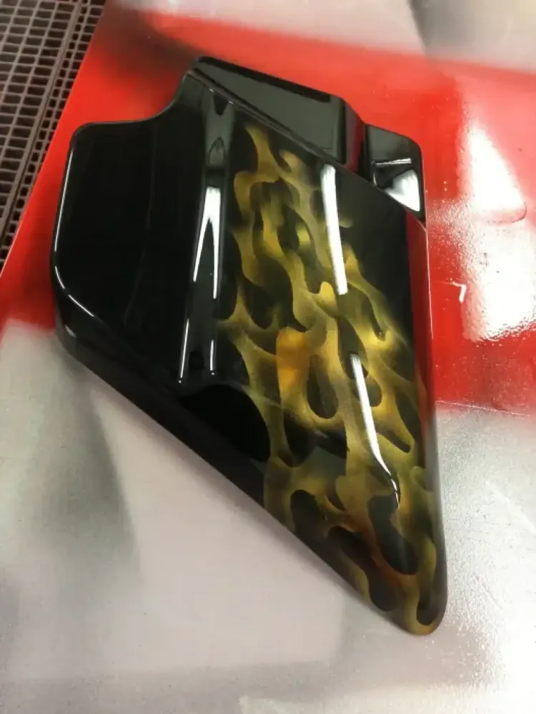 Harley Davidson – Aérographie tête de mort flamming (17)