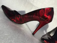 Hydrographie sur escarpins – Tattoo candy rouge-10