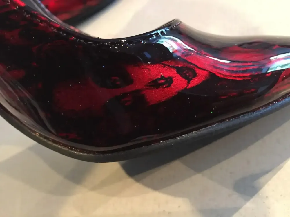 Hydrographie sur escarpins – Tattoo candy rouge-1
