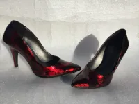 Hydrographie sur escarpins – Tattoo candy rouge-4