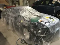 Mustang – Aérographie drapeau américain & aigle-1