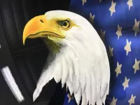 Mustang – Aérographie drapeau américain & aigle-44