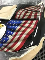 Mustang – Aérographie drapeau américain & aigle-34