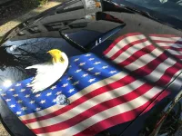 Mustang – Aérographie drapeau américain & aigle-55