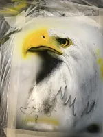 Mustang – Aérographie drapeau américain & aigle-9