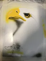 Mustang – Aérographie drapeau américain & aigle-5