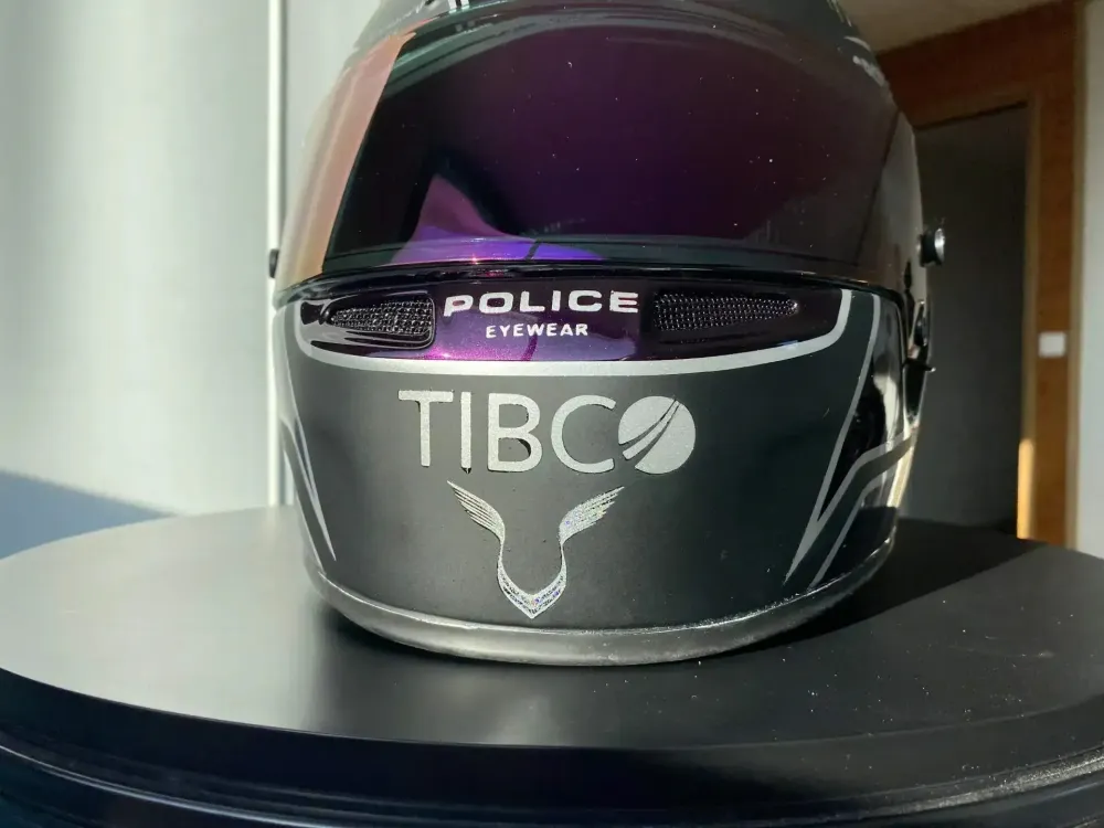 Casque Hamilton Mercedes 2021 – Noir mat & violet (33)