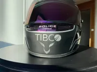 Casque Hamilton Mercedes 2021 – Noir mat & violet (33)