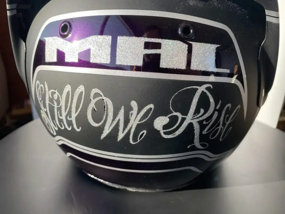 Casque Hamilton Mercedes 2021 – Noir mat & violet (32)