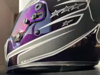 Casque Hamilton Mercedes 2021 – Noir mat & violet (37)