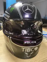 Casque Hamilton Mercedes 2021 – Noir mat & violet (14)