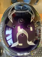 Casque Hamilton Mercedes 2021 – Noir mat & violet (3)