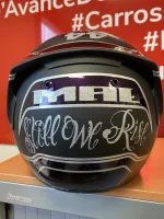 Casque Hamilton Mercedes 2021 – Noir mat & violet (9)