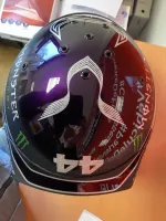Casque Hamilton Mercedes 2021 – Noir mat & violet (8)
