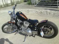 Harley Davidson – Peinture orange candy & paillettes or (2)