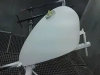 Harley Davidson – Peinture orange candy & paillettes or (10)