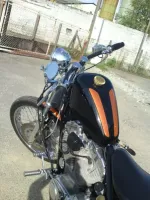 Harley Davidson – Peinture orange candy & paillettes or (15)