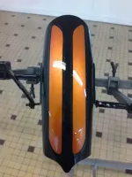 Harley Davidson – Peinture orange candy & paillettes or (19)