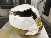 Casque compétition carbone – Or & blanc (36)