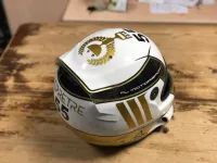 Casque compétition carbone – Or & blanc (39)