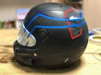 Casque compétition carbone – Or & blanc (32)