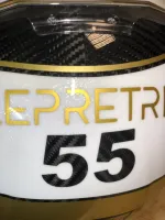 Casque compétition carbone – Or & blanc (17)