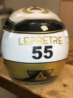 Casque compétition carbone – Or & blanc (16)