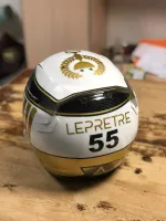 Casque compétition carbone – Or & blanc (12)