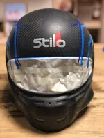 Casque compétition carbone – Or & blanc