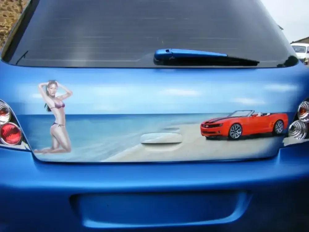 Peugeot 307 – Décor portraits à l’aérographe (5)