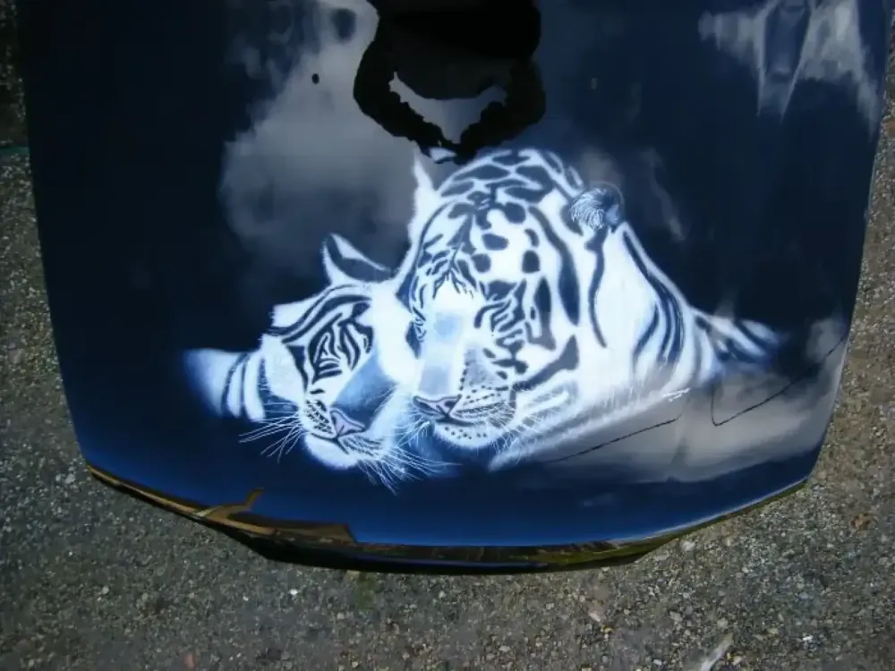 Peinture aérographe tigre (8)