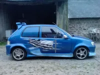 Peugeot 106 bleue – Déco drapeau breton (7)