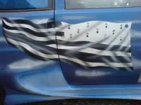 Peugeot 106 bleue – Déco drapeau breton (3)