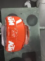 Casque moto KTM – Peinture personnalisée 15
