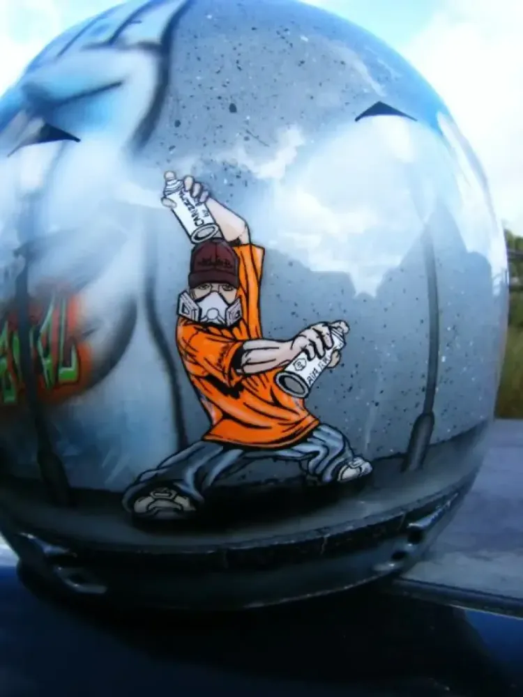 Casque moto-cross – Hip-hop tag urbain 8