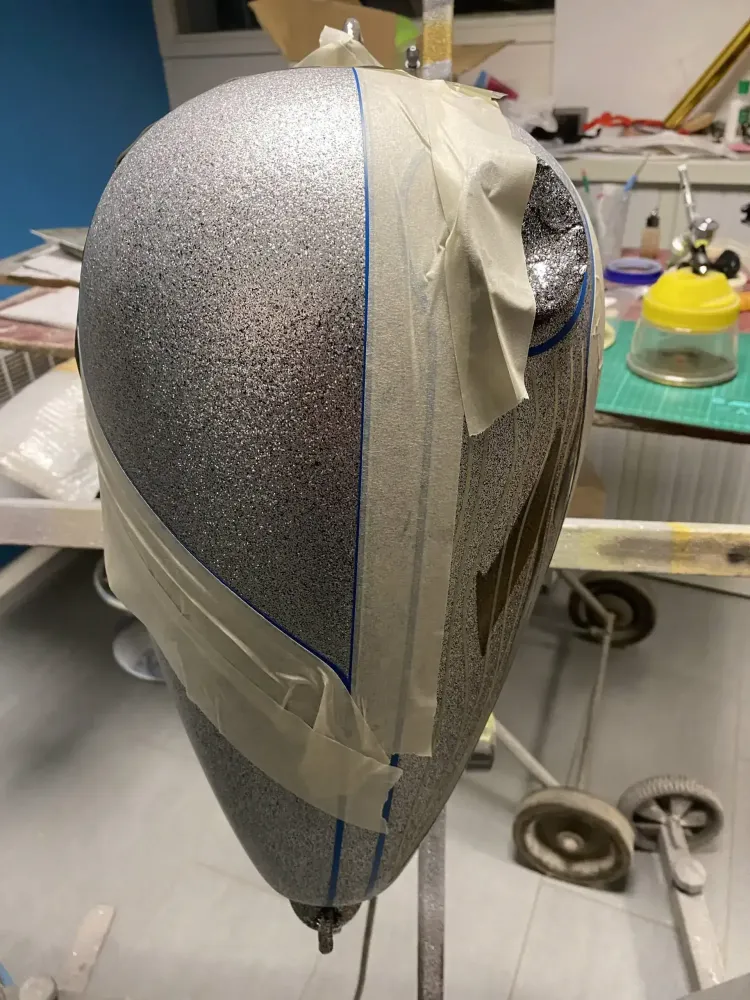 Harley Chopper – Metal flakes, candy et feuilles d’or (6)