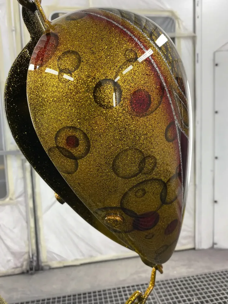 Harley Chopper – Metal flakes, candy et feuilles d’or (11)