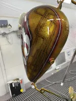 Harley Chopper – Metal flakes, candy et feuilles d’or (12)