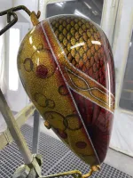 Harley Chopper – Metal flakes, candy et feuilles d’or (16)